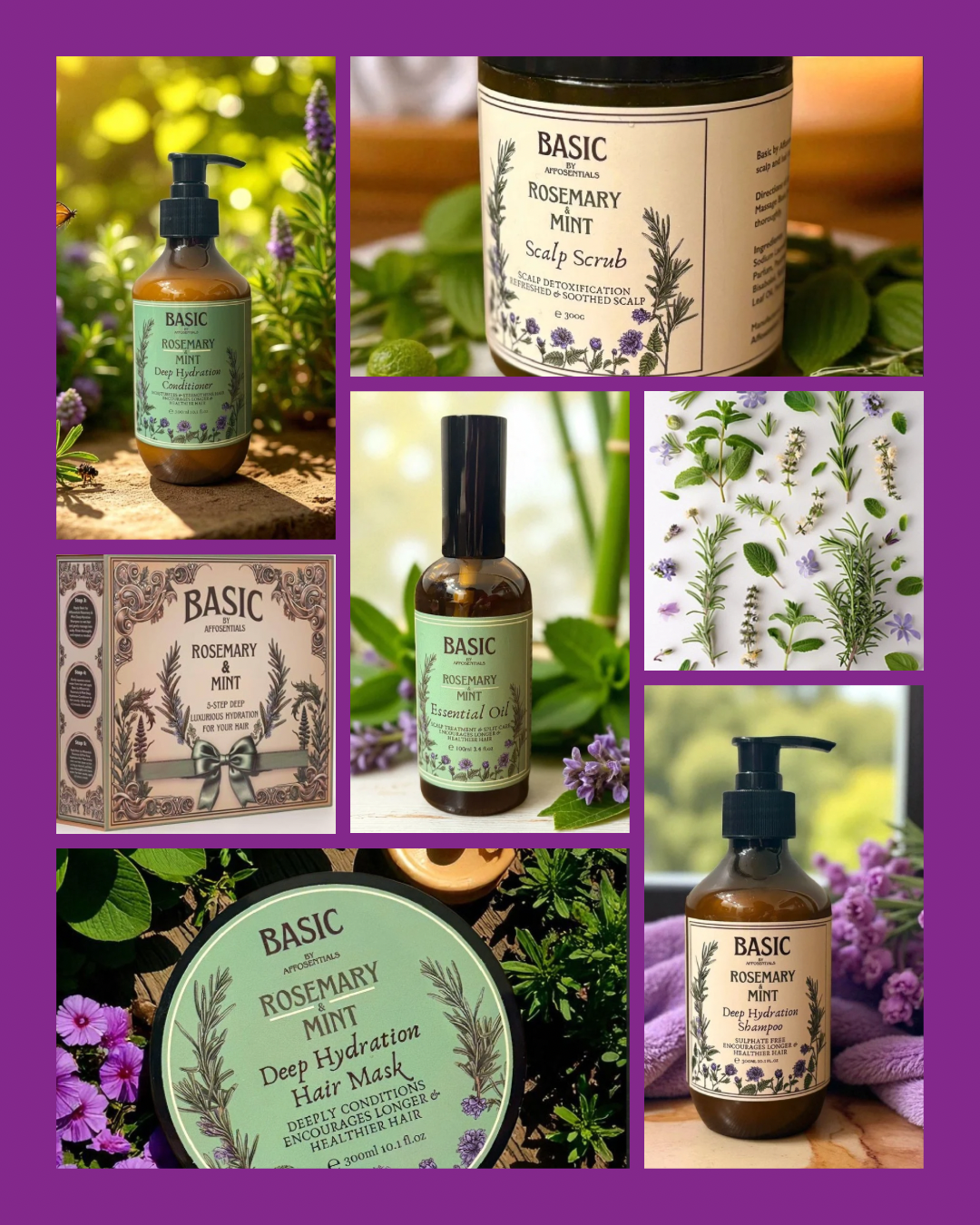 BASIC Complete 5-in-1 Rosemary & Mint Haircare Gift Box