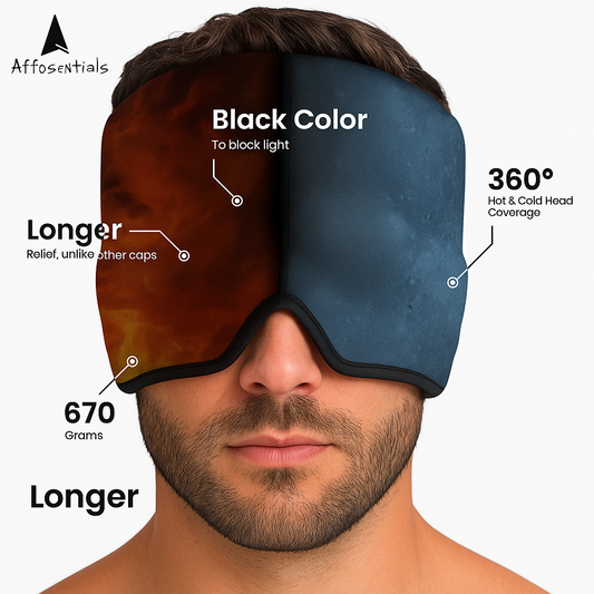 Ultimate 360° Migraine & Sinus Relief Cap – Premium Comfort & Instant Hot/Cold Therapy for Headache & Eye Pain Relief